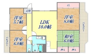 パストラーレ香櫨園の物件間取画像